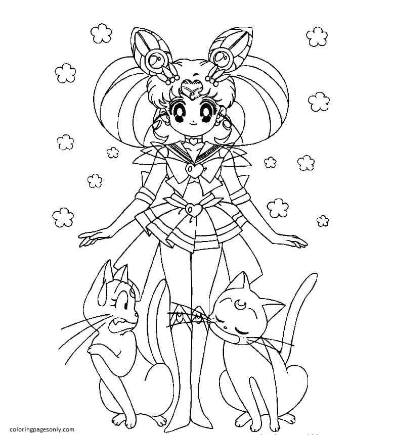 Sailor moon coloring pages printable for free download