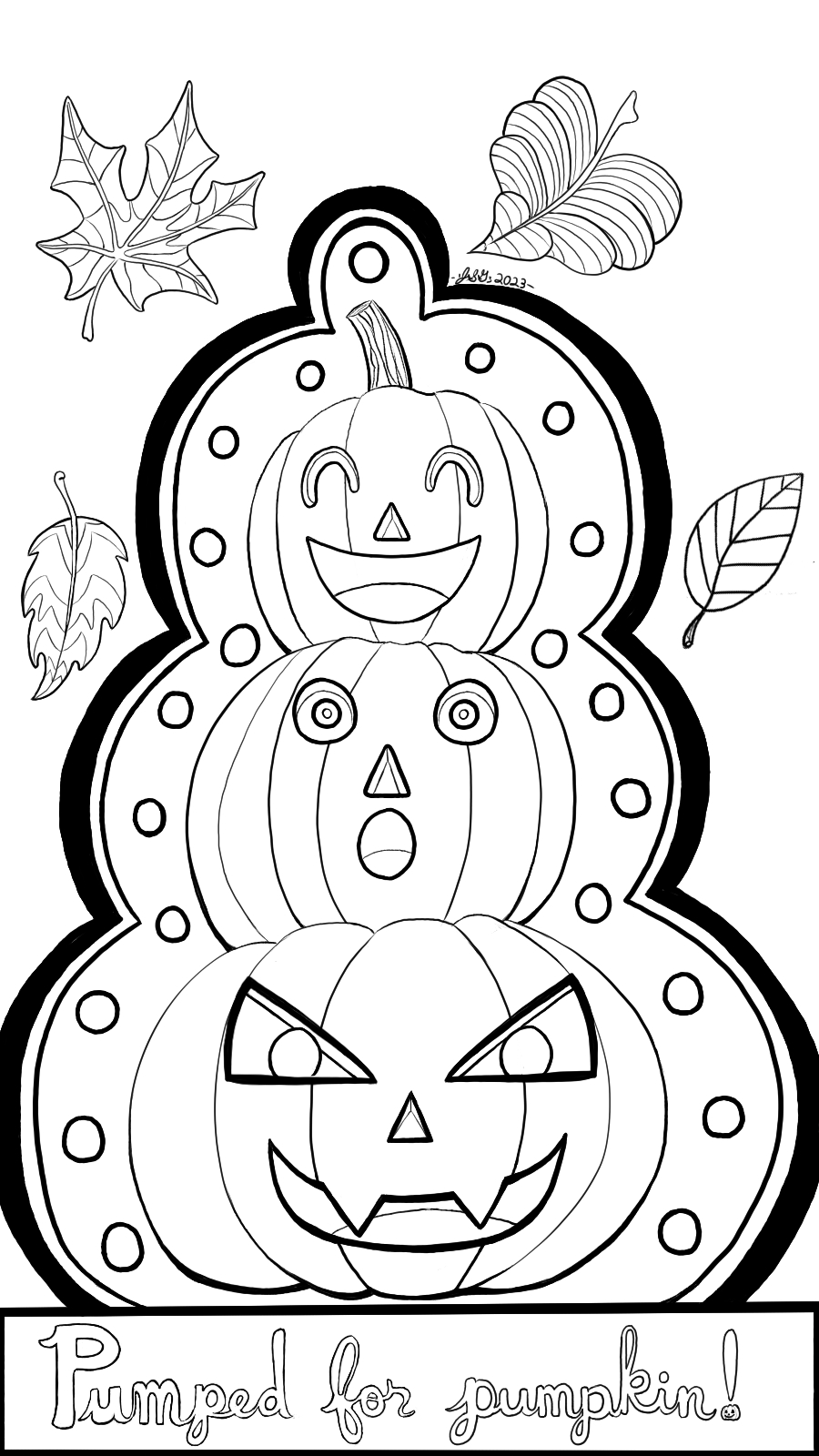Pumped for pumpkin coloring page by shamira
