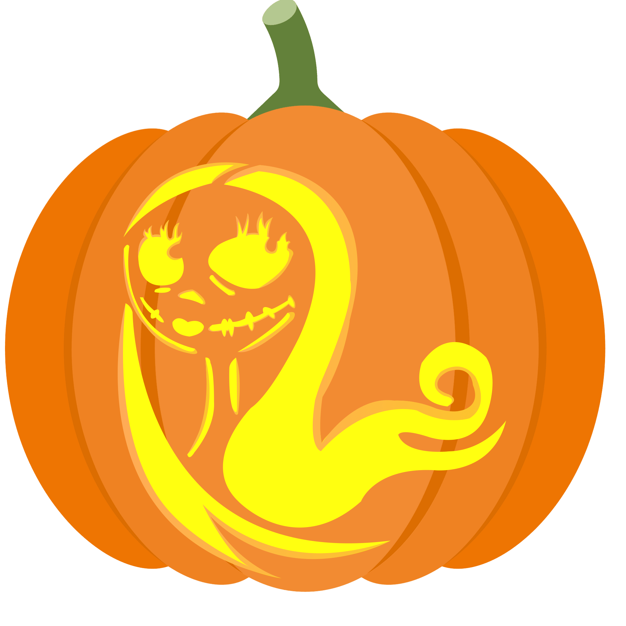 Sally from nightmare before christmas pumpkin stencil free printable papercraft templates