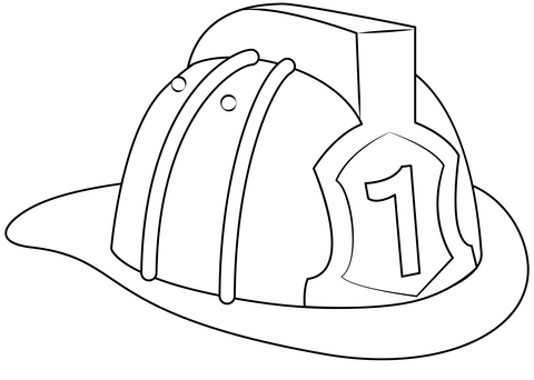Firefighter hat coloring page free printable coloring pages