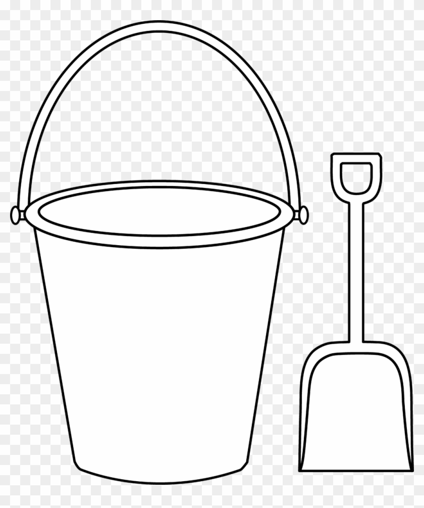 Sand pail coloring page for kids