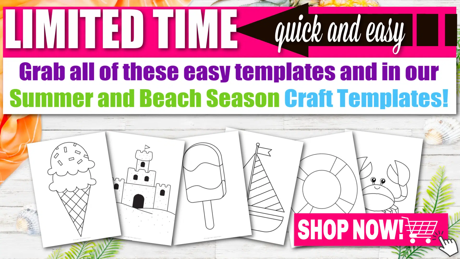 Free printable beach pail and shovel template â simple mom project