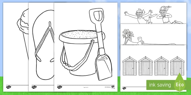 Summer colouring pages teacher