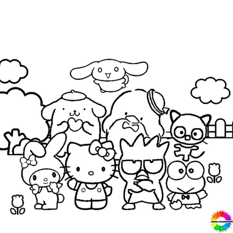 Sanrio coloring pages free to print for kids