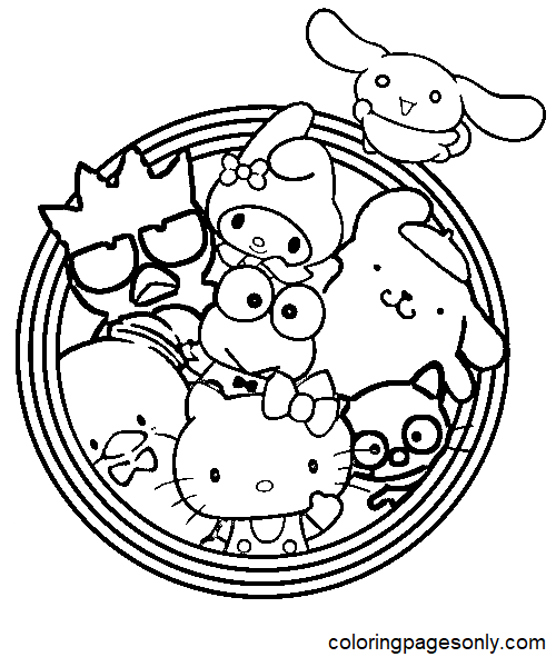 Print sanrio coloring page