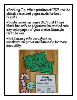 Printable santa moneychristmas dramatic play money by for a rainy day