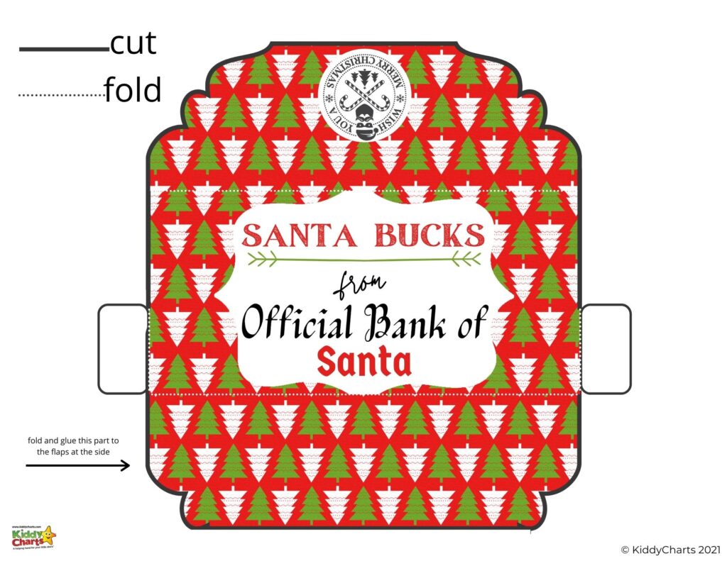Santa dollars printable christmas money gift boxes and how to use them