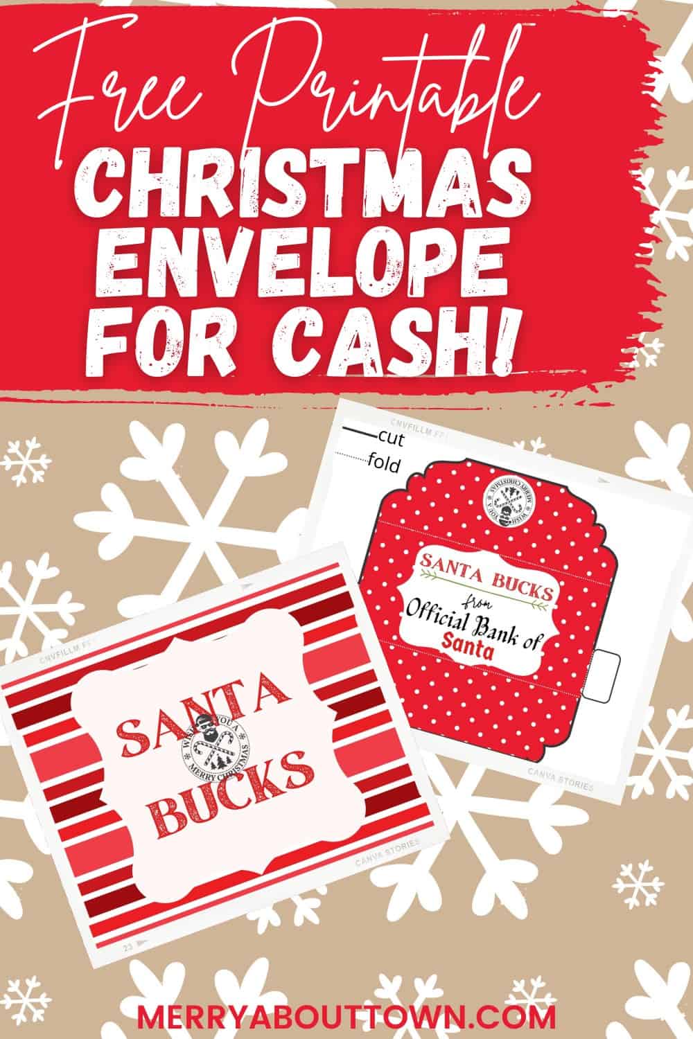 Free printable christmas envelopes for cash
