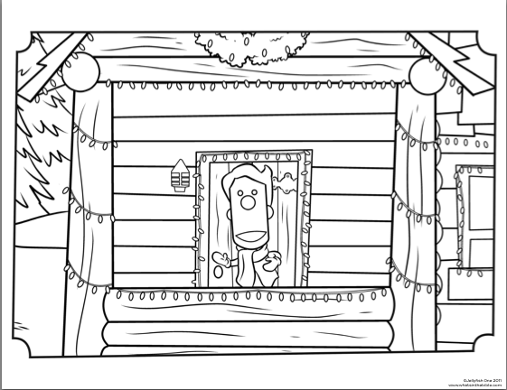 Buck denver christmas coloring page
