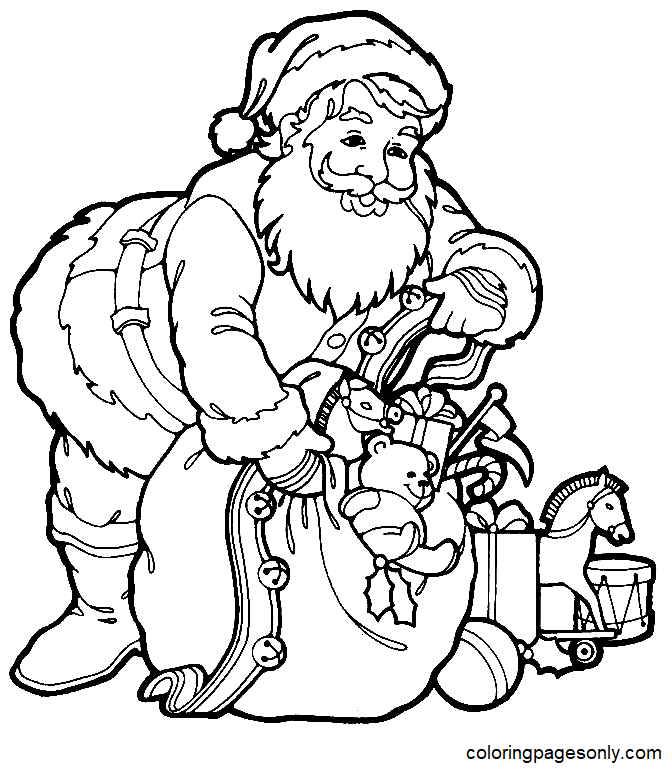 Santa claus coloring pages printable for free download
