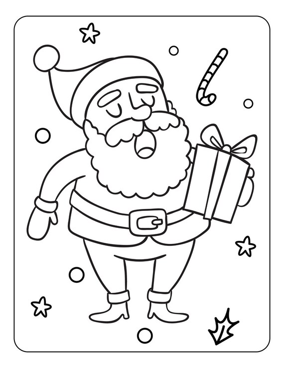 Printable christmas coloring pages instant download print at homecraft supplies relaxation create art color