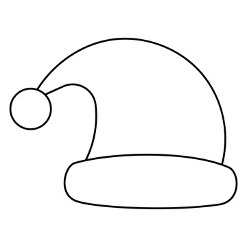 Premium vector santa hat christmas holiday clothing line doodle icon element vector illustration