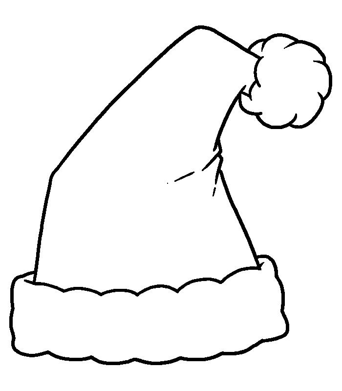 Santa hat coloring pages