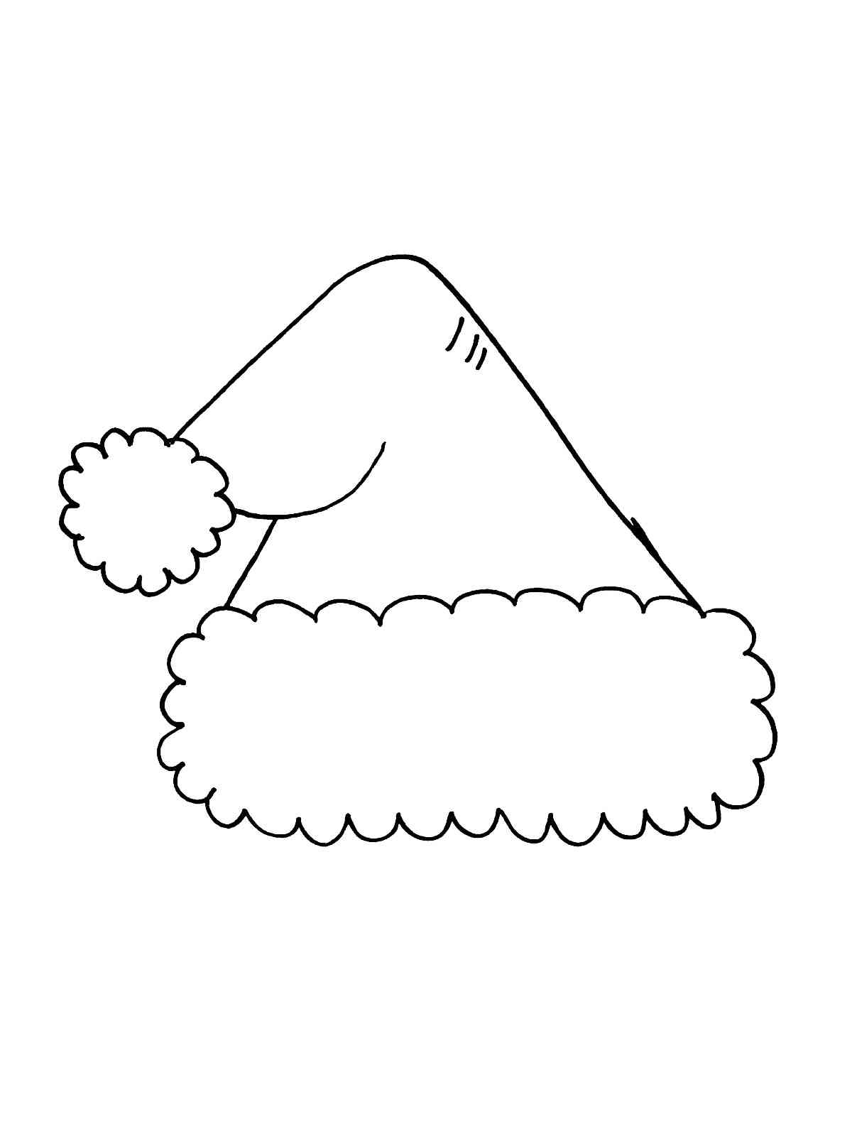 Santa hat coloring pages