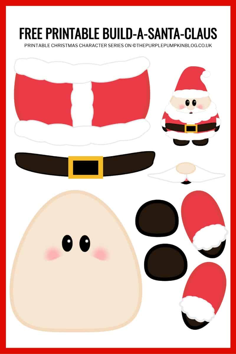 Build a santa printable free printable paper santa template