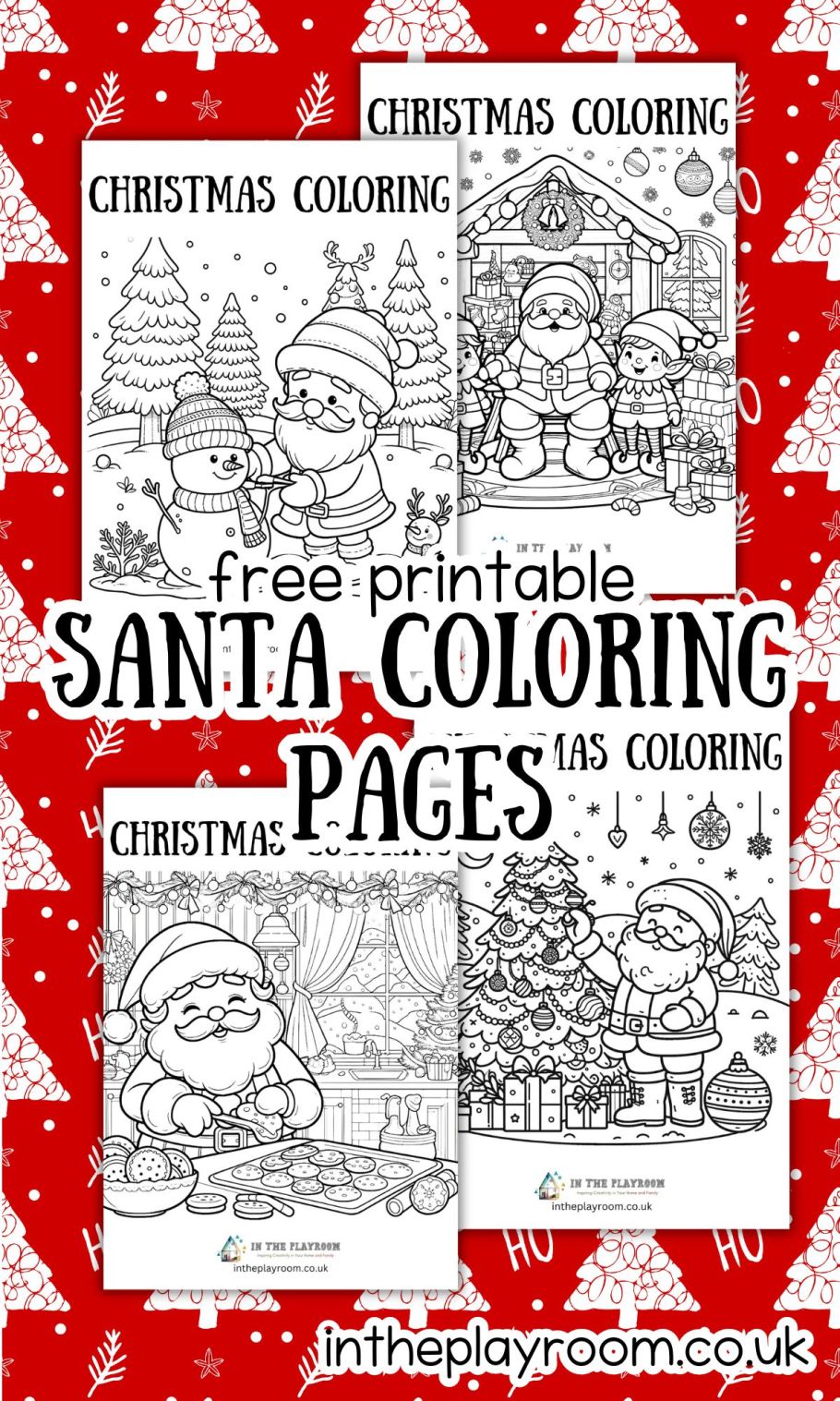 Free printable santa loring pages for kids