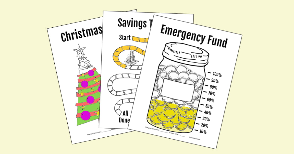 Free savings tracker printables to help reach your savings goals