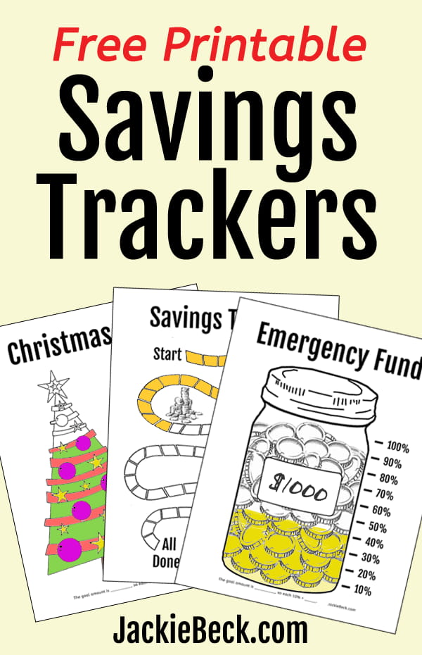 Free savings tracker printables to help reach your savings goals