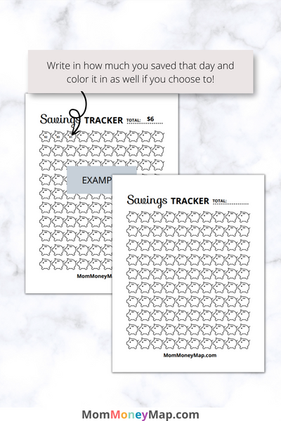 Savings tracker printable pdf â mom money map