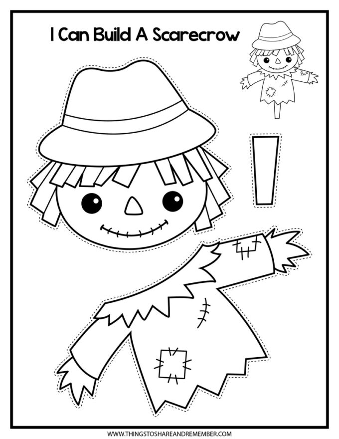 Scarecrow printable activities share remember celebrating child home