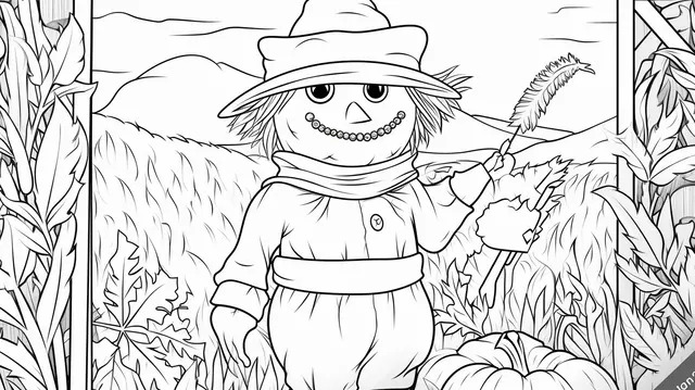 Scary scarecrow coloring pages luxury scarecrow coloring pages scarecrow outline sketch drawing vector car drawing wing drawing ring drawing png and vector with transparent background for free download