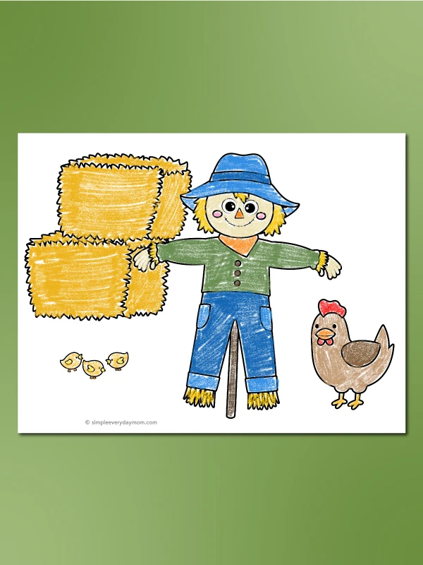 Free printable scarecrow coloring pages