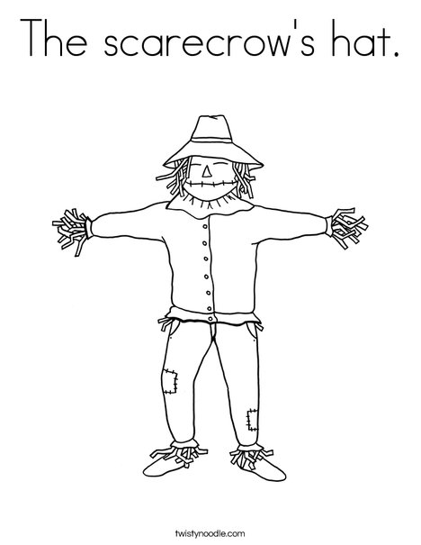 The scarecrows hat coloring page