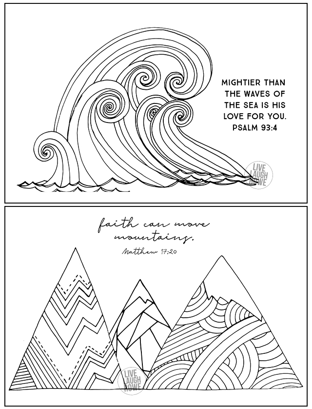 Coloring pages with scripture free printables