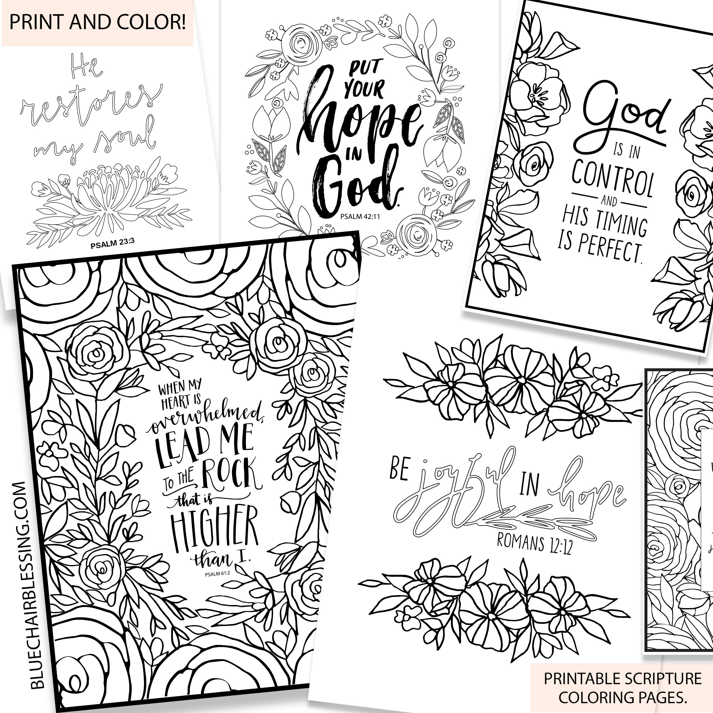 Page scripture coloring book print and color printables to print from home