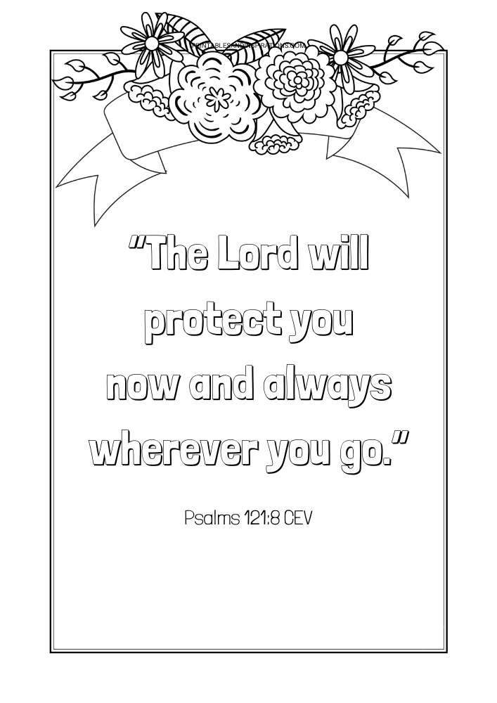 Free printable bible verse coloring book pages