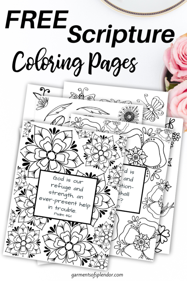 Free printable bible verse coloring pages