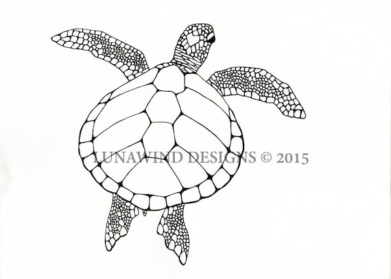 Sea turtle animal artwork coloring nursery design children art zentangle printable instant digital download coloring page adult coloring