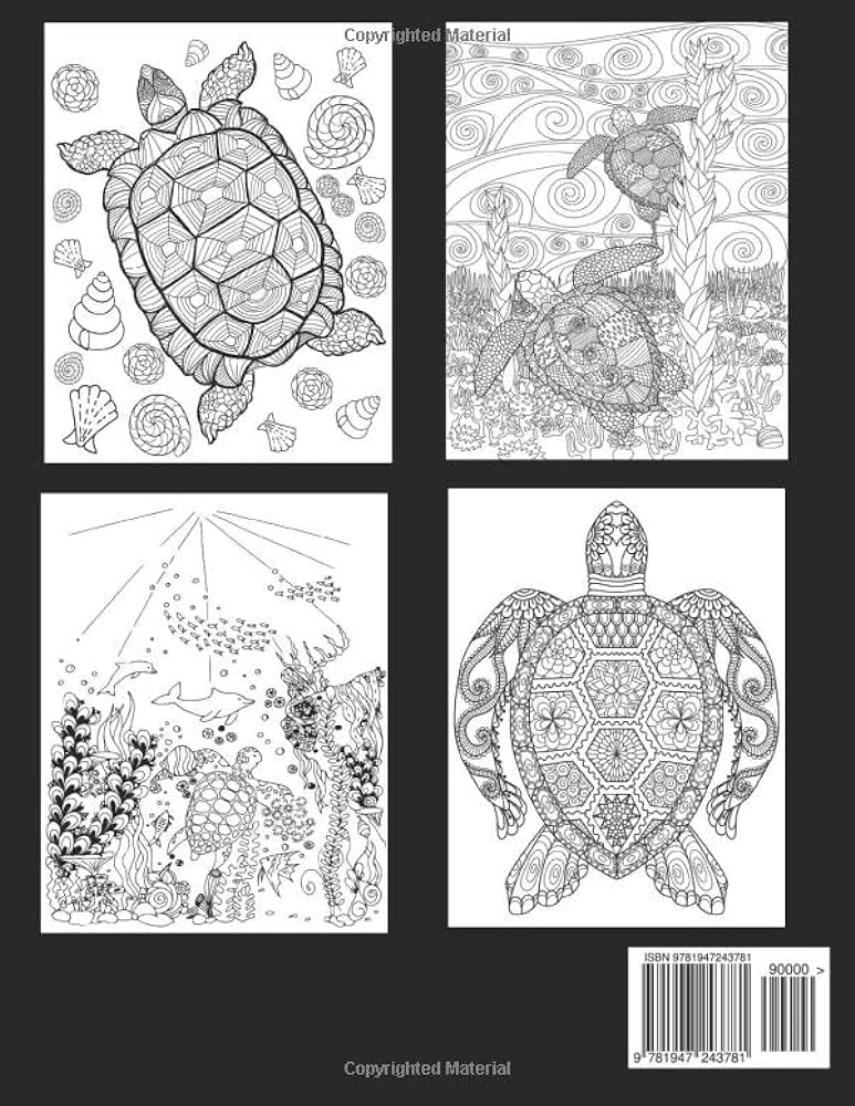 Turtle loring book for adults animal loring books calder alisa books