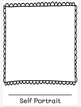 Self portrait template tpt