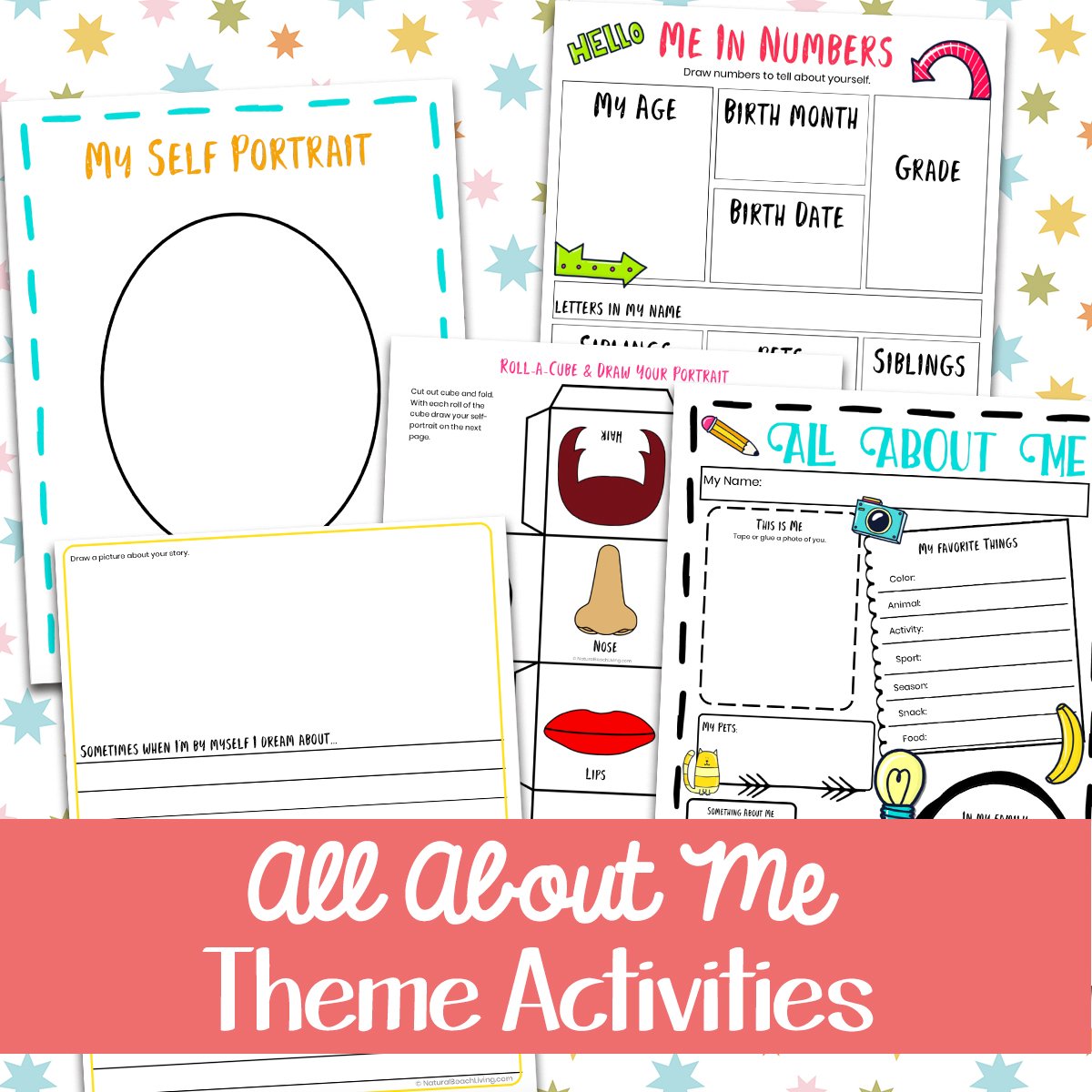 All about me printable pack â shop natural beach living