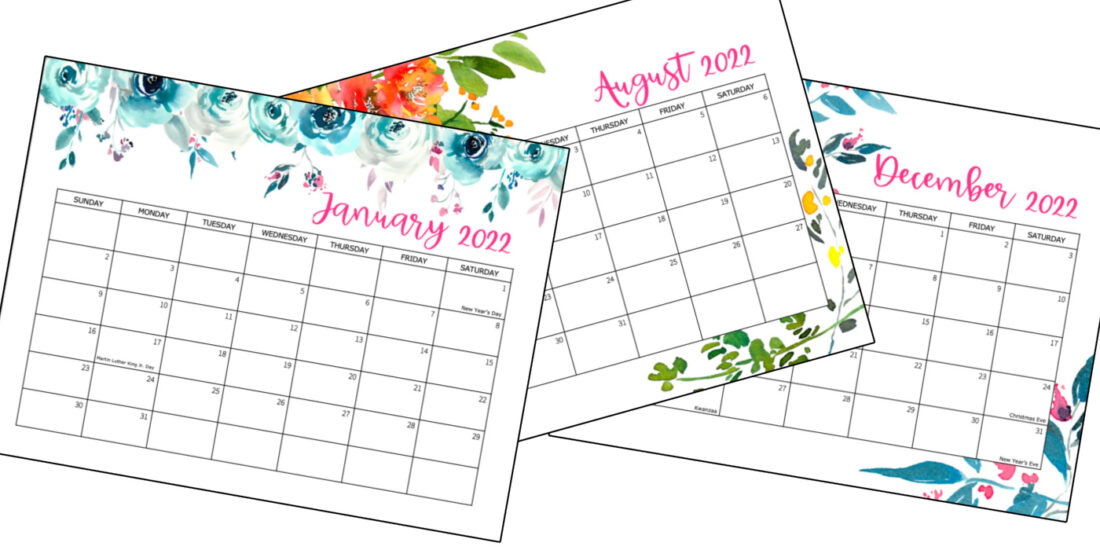 Free printable calendar