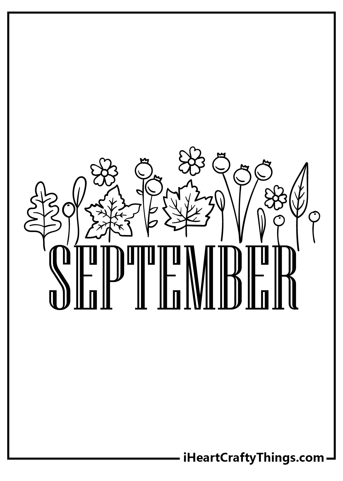 September coloring pages free printables
