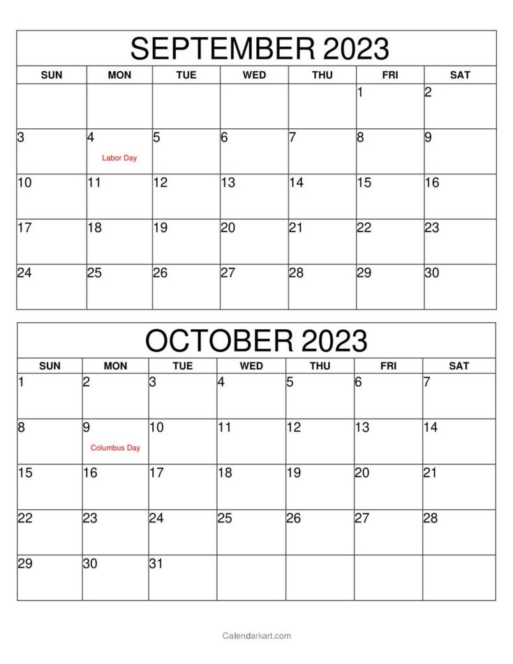 September october calendar free printable on one page here you will find practical and useful calendar pages in pdfâ calendar october calendar september