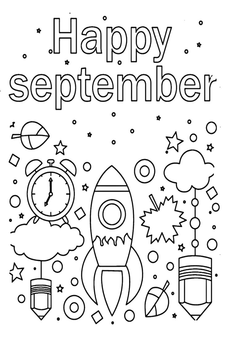 September coloring pages