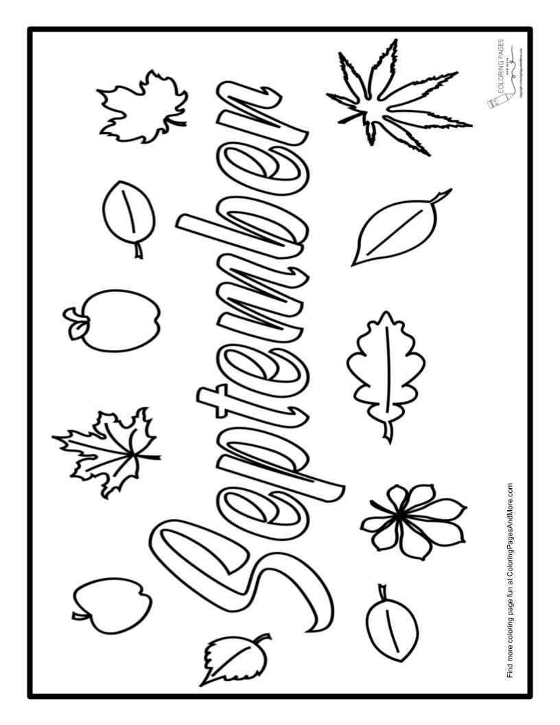 September coloring page