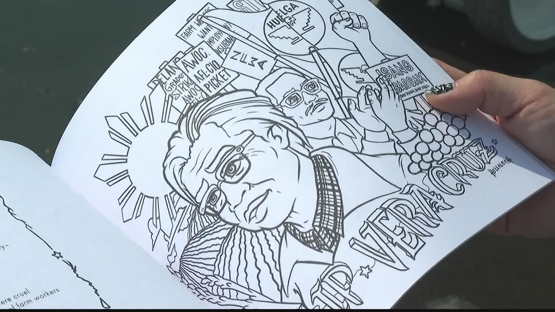 Organization helps create aapi coloring book