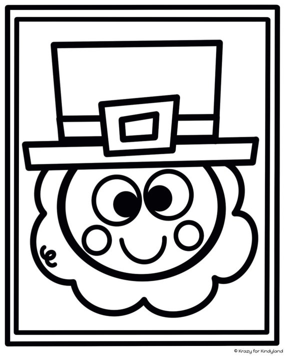 St patricks day printable coloring pages booklet leprechaun clover shamrock kids coloring pages coloring book kids coloring sheets