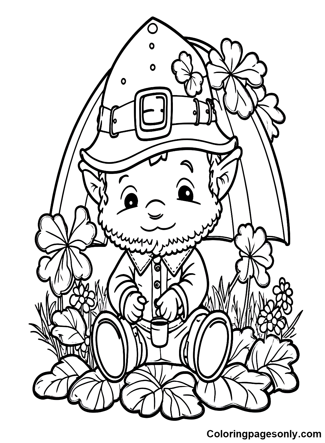 Shamrock coloring pages printable for free download