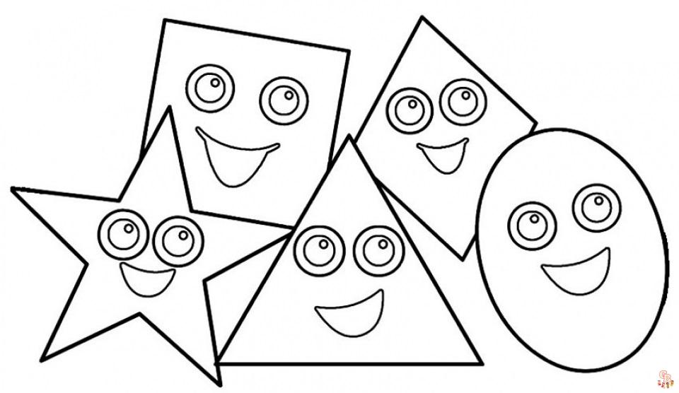 Shapes coloring pages