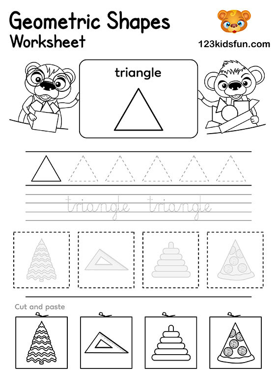 Free printable shapes worksheets for preschool kindergarten kids