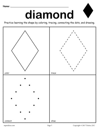 Printable shapes coloring pages and sheets â