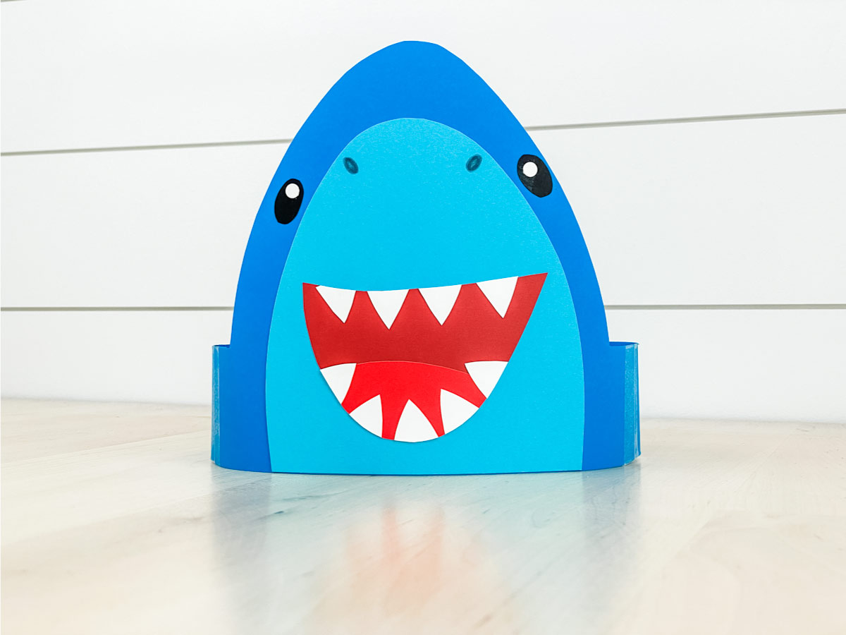Shark headband craft for kids free template