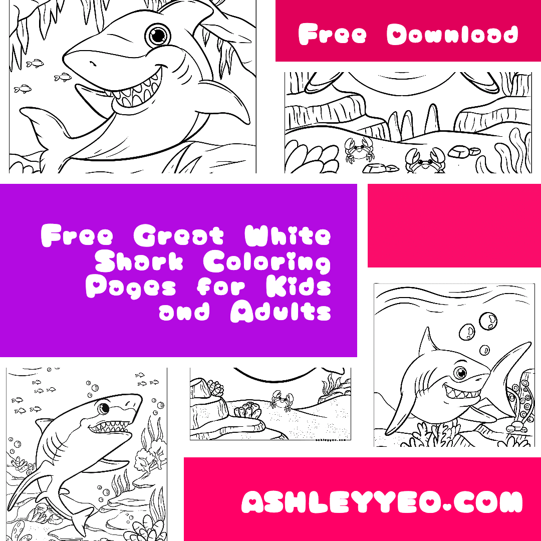 Free great white shark coloring pages for kids