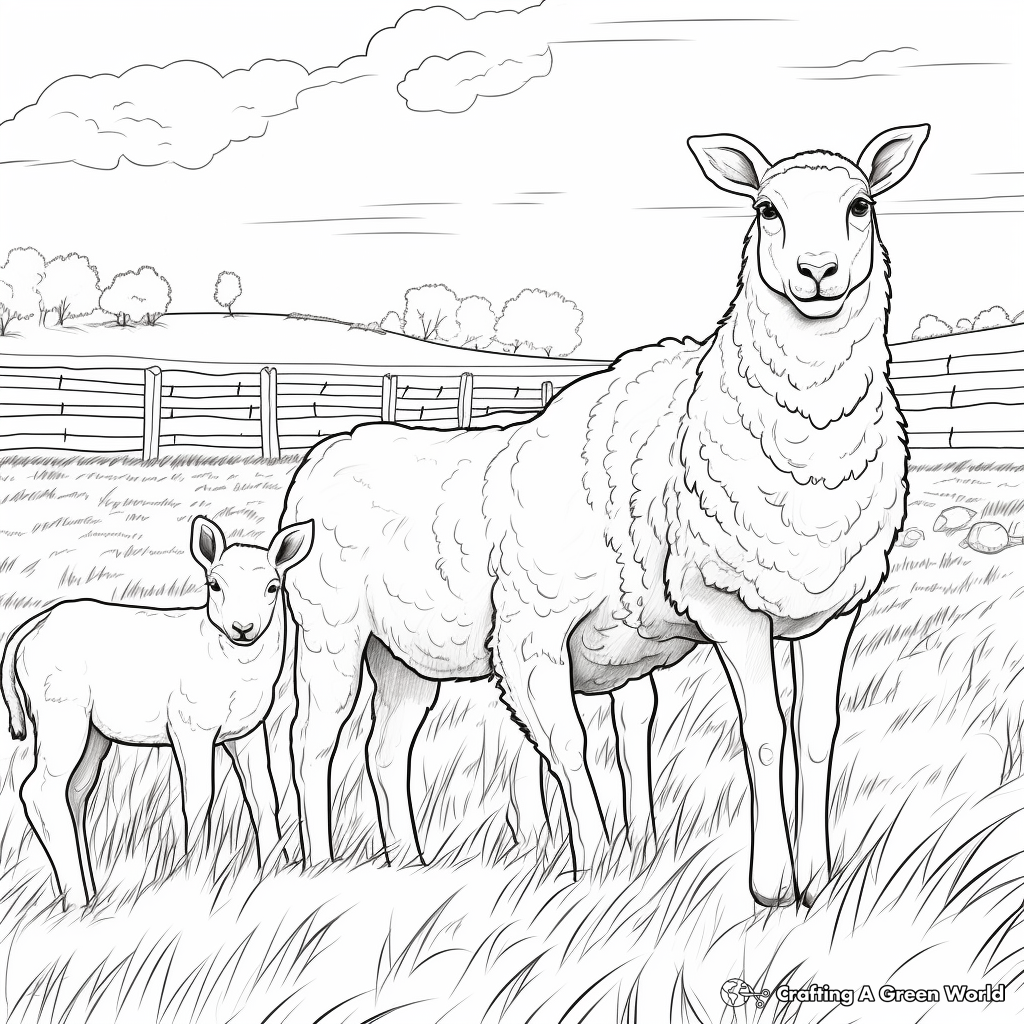Sheep coloring pages