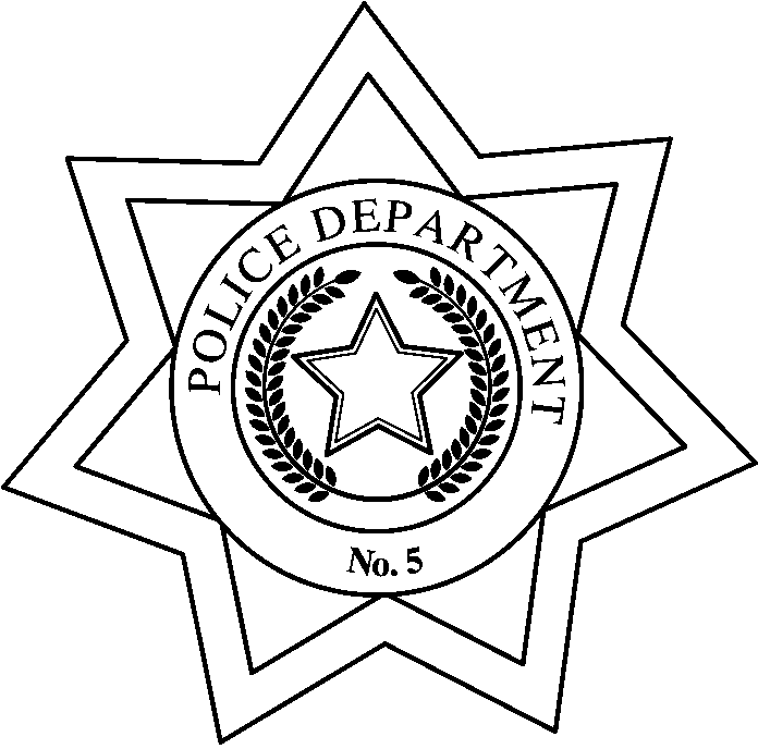 Police badge coloring pages